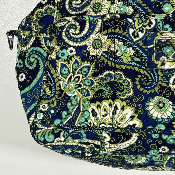 Vera Bradley Large Duffle Bag Rhythm & Blues Grand Traveler Cotton Carry-on - Picture 5 of 8
